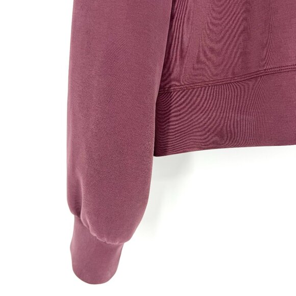 lululemon Perfectly Oversized Cropped Softstreme Sweatshirt Mulled Wine Size 14 - Picture 3 of 8